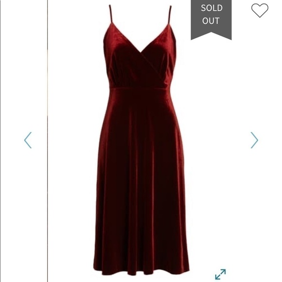 Ali & Jay Sleeveless Velvet Faux Wrap Midi Dress - Picture 3 of 8